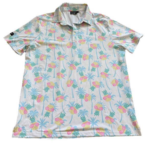 Sunday Swagger Other - SUNDAY SWAGGER Tropical Print Men's Polo Shirt Size Large Novelty Vacation Fun